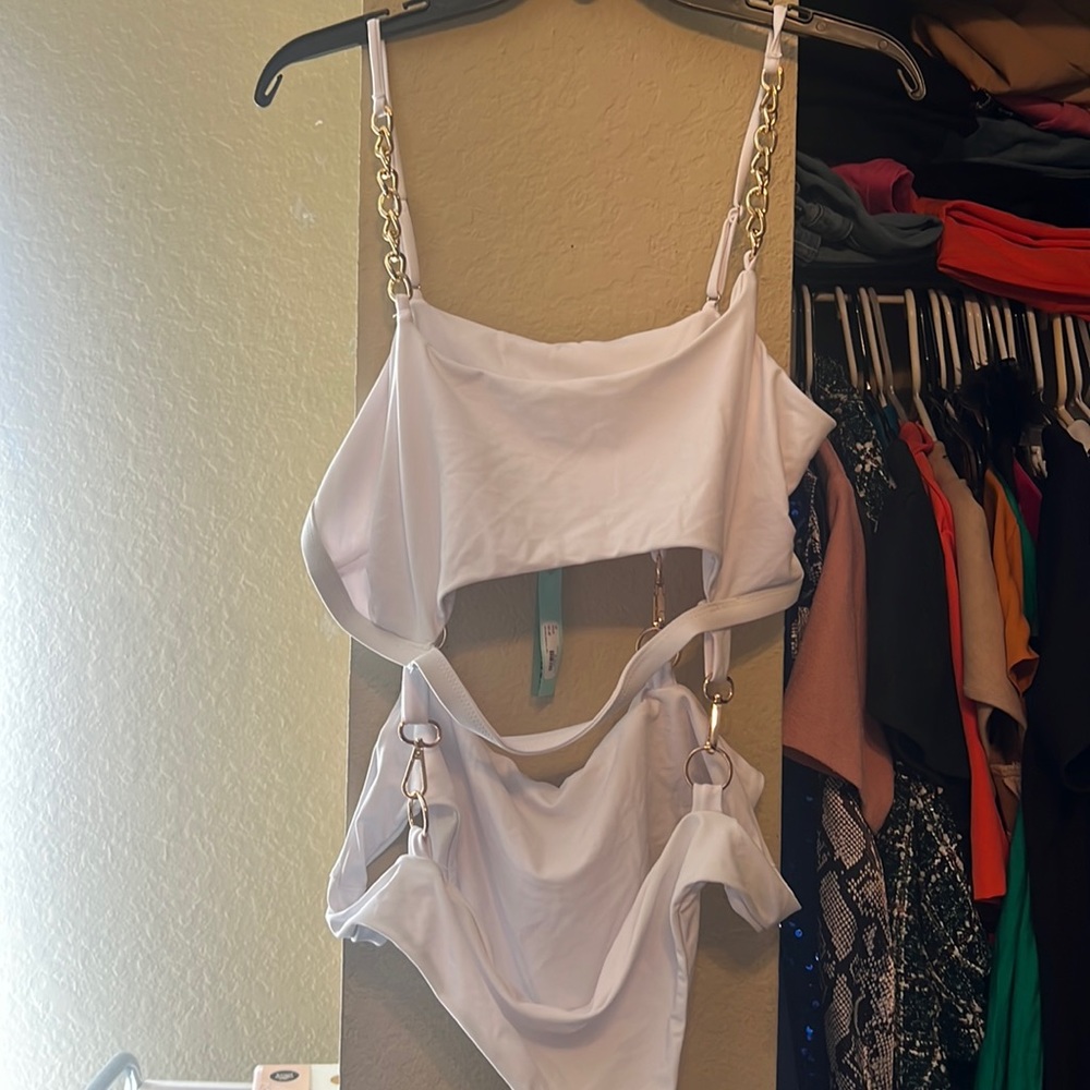 Brand new white swim suit